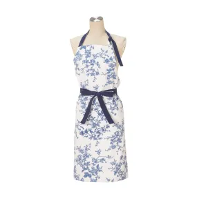 Botanical Cotton Full Apron Blue