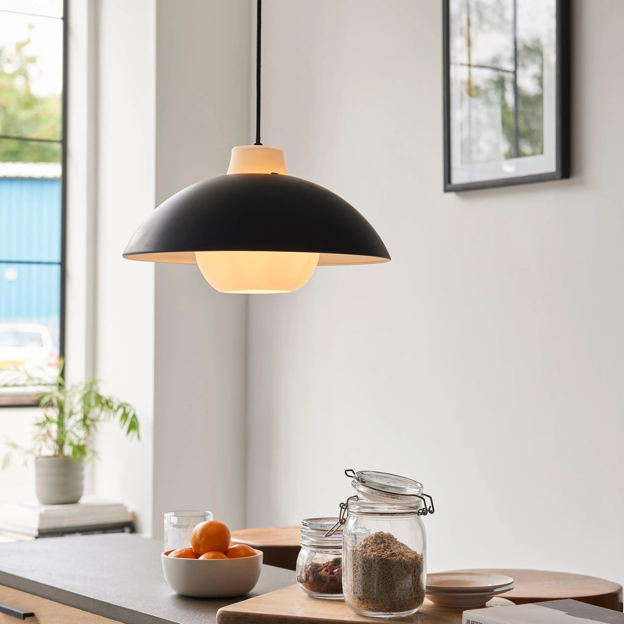 Blyth Japadi Monochrome Rounded Pendant Light