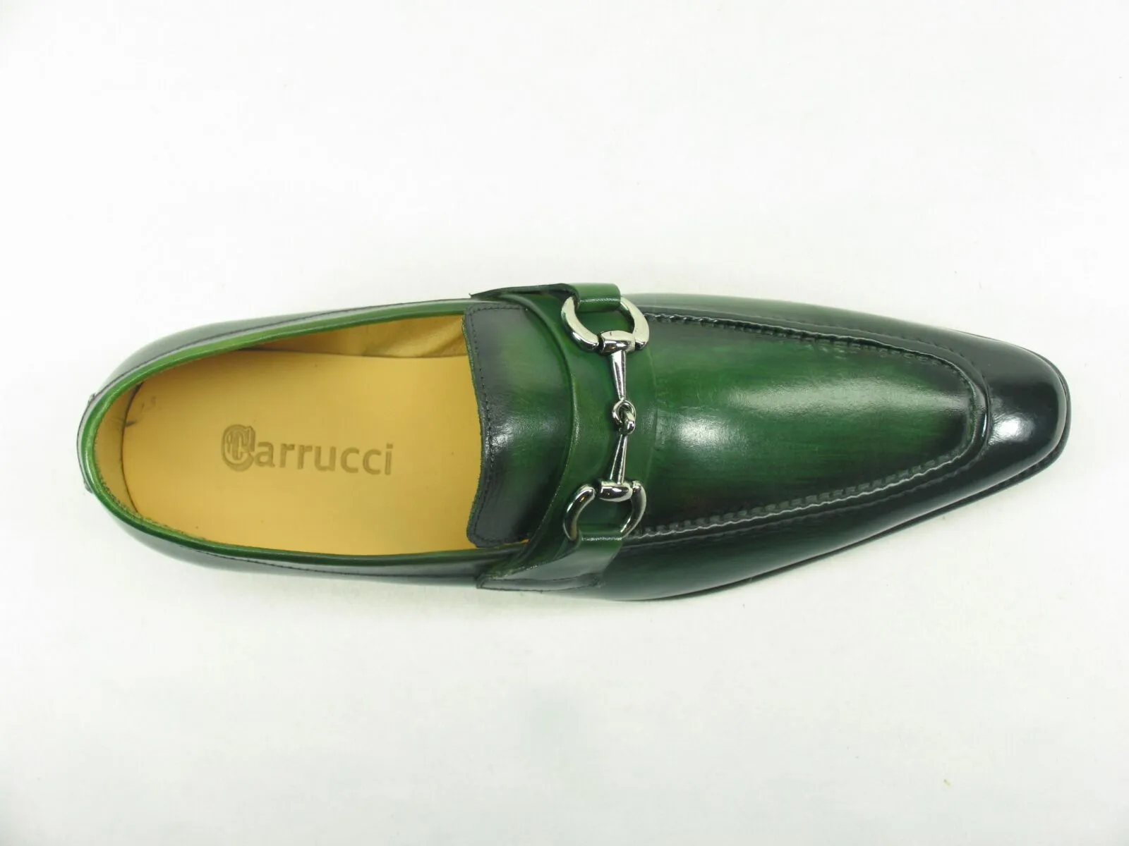 Burnished Calfskin Slip-On Loafer Green