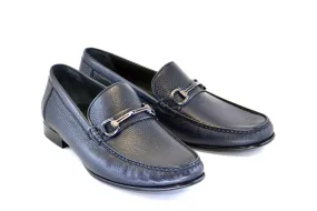 Corrente Deerskin Slip-On Loafer Navy