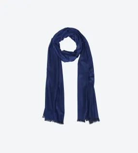 Dark Blue Herringbone Scarf