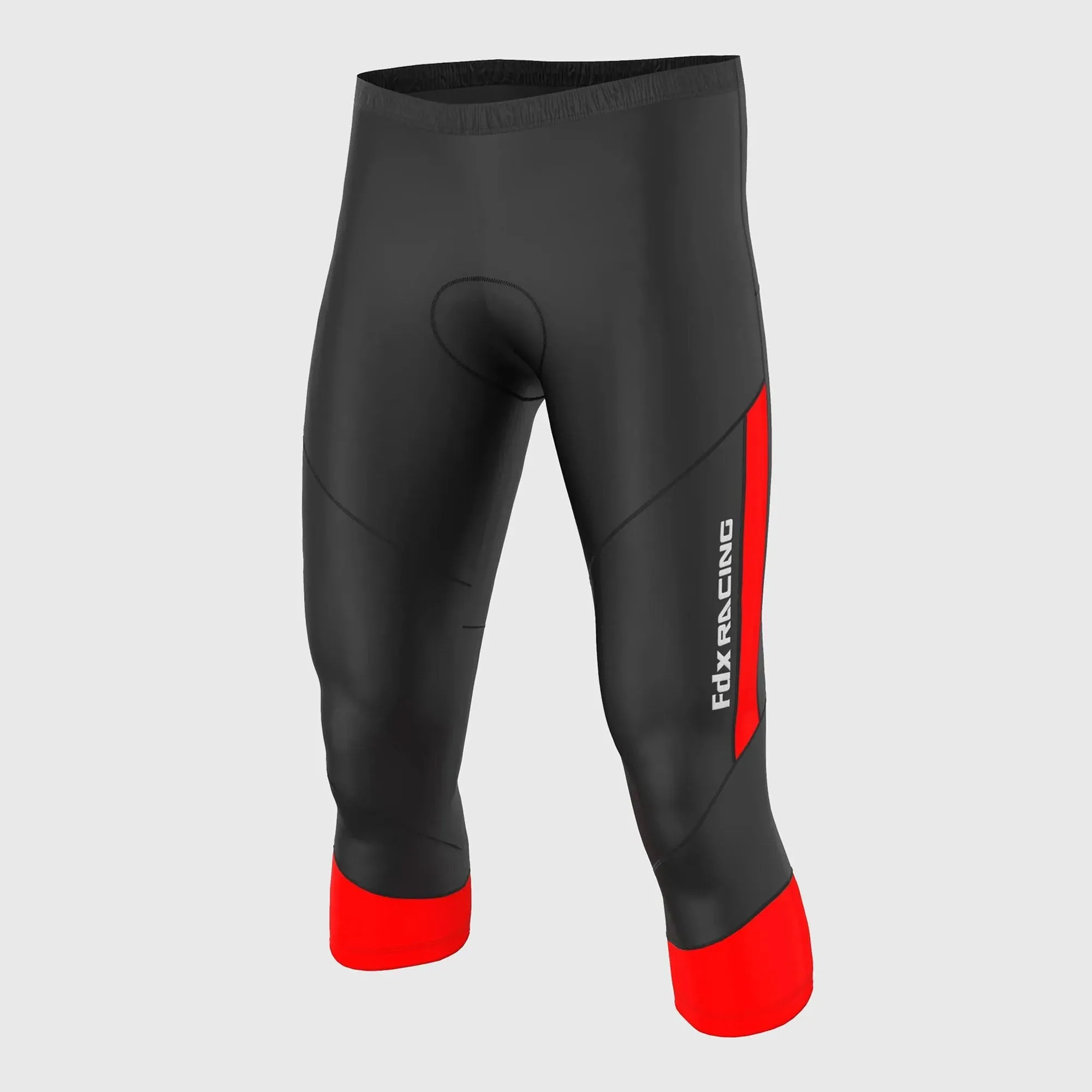 Fdx Gallop Red Men's & Boy's 3/4 Gel Padded Cycling Shorts