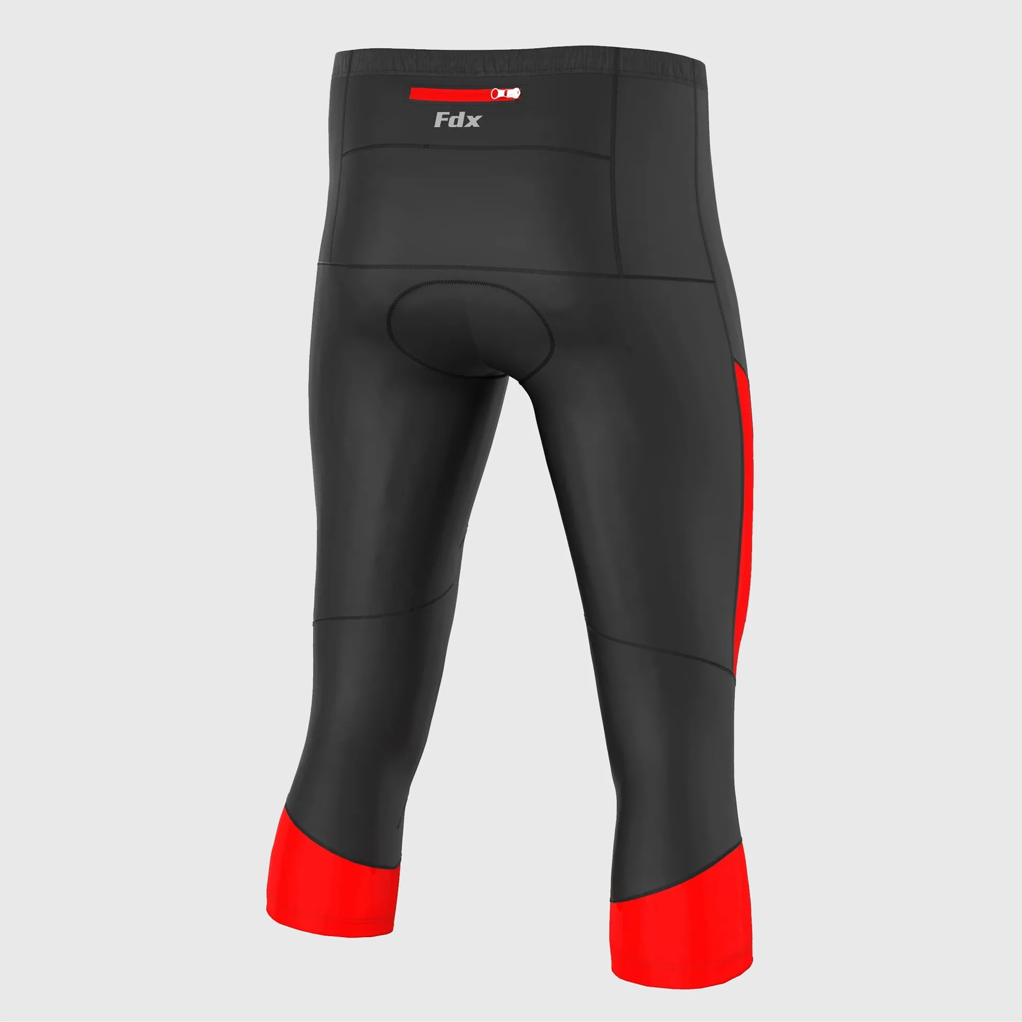 Fdx Gallop Red Men's & Boy's 3/4 Gel Padded Cycling Shorts