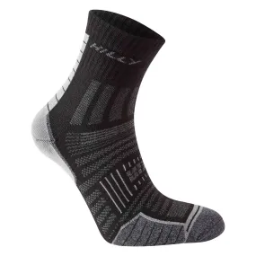 Hilly | Unisex Twin Skin Anklet Running Socks - Black