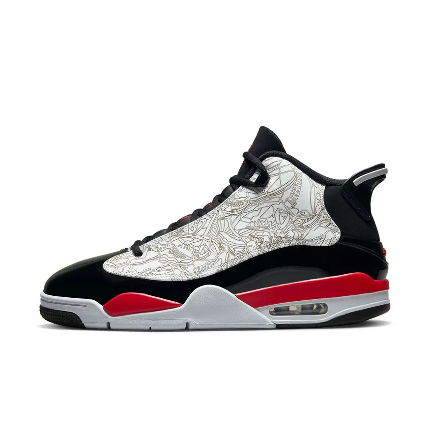 Men's Air Jordan Dub Zero - WHITE/FIRE RED-BLACK