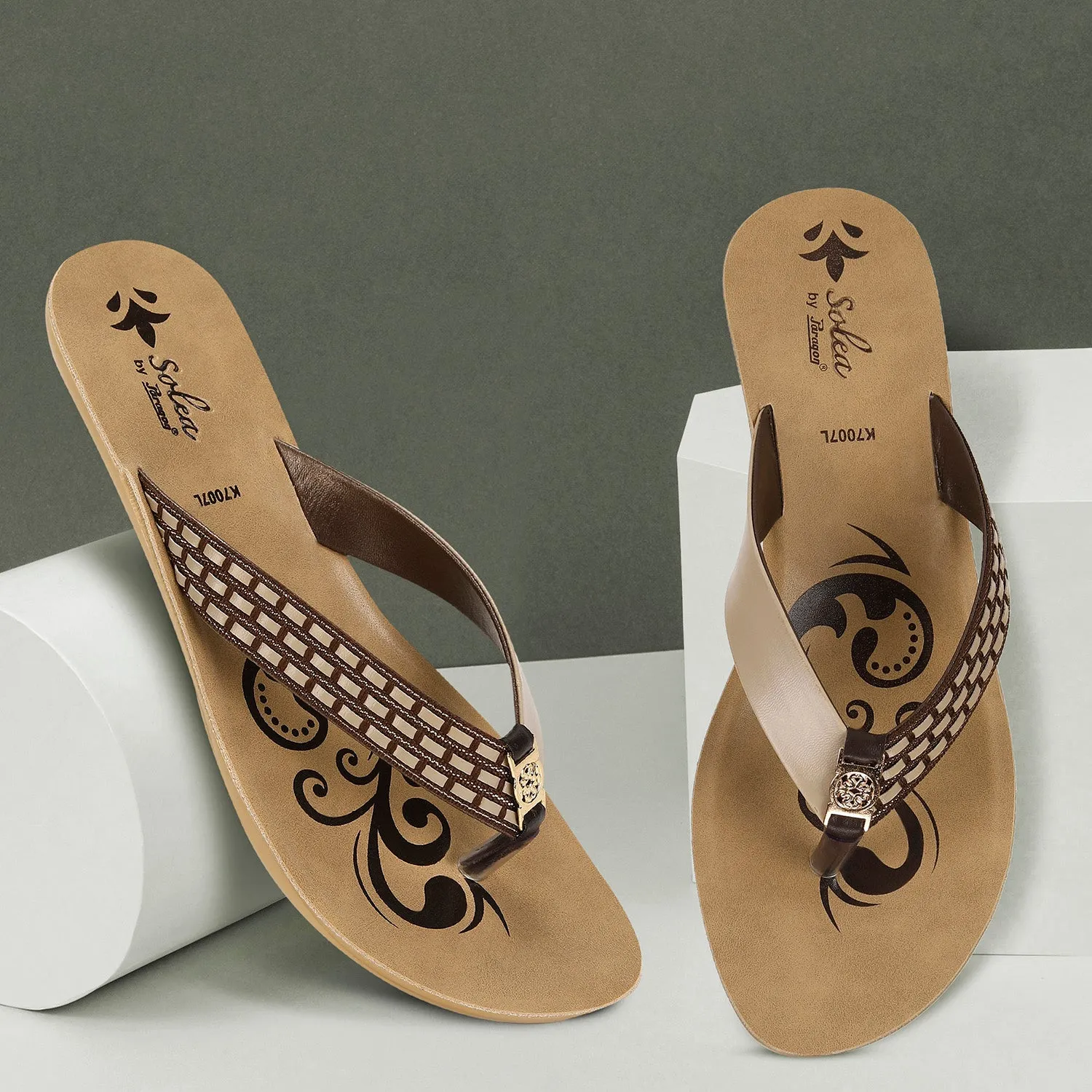 Paragon  PUK7007L Women Sandals | Casual & Formal Sandals | Stylish, Comfortable & Durable | For Daily & Occasion Wear