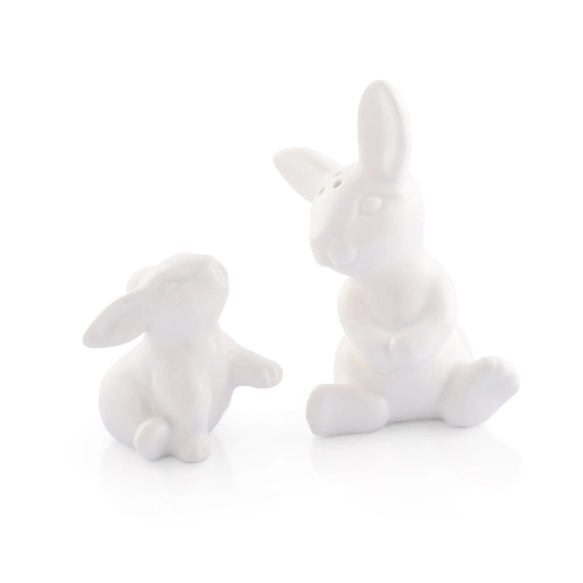 Porcelain Mother and Son Bunny Salt and Pepper