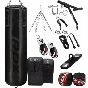 RDX F6 KARA 14-in-1 Punch Bag with Bag Gloves Set