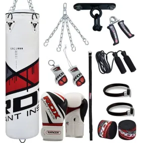 RDX F7 4ft / 5ft 13-in-1 Heavy Boxing Punch Bag & Gloves Set